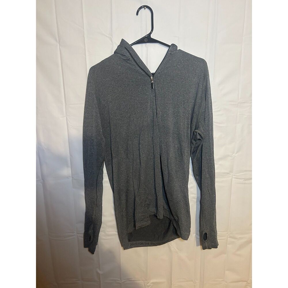 Lululemon Metal Vent Tech 1/4 Zip Hoodie Mens Small Gray Endorphin Bacon Hem S